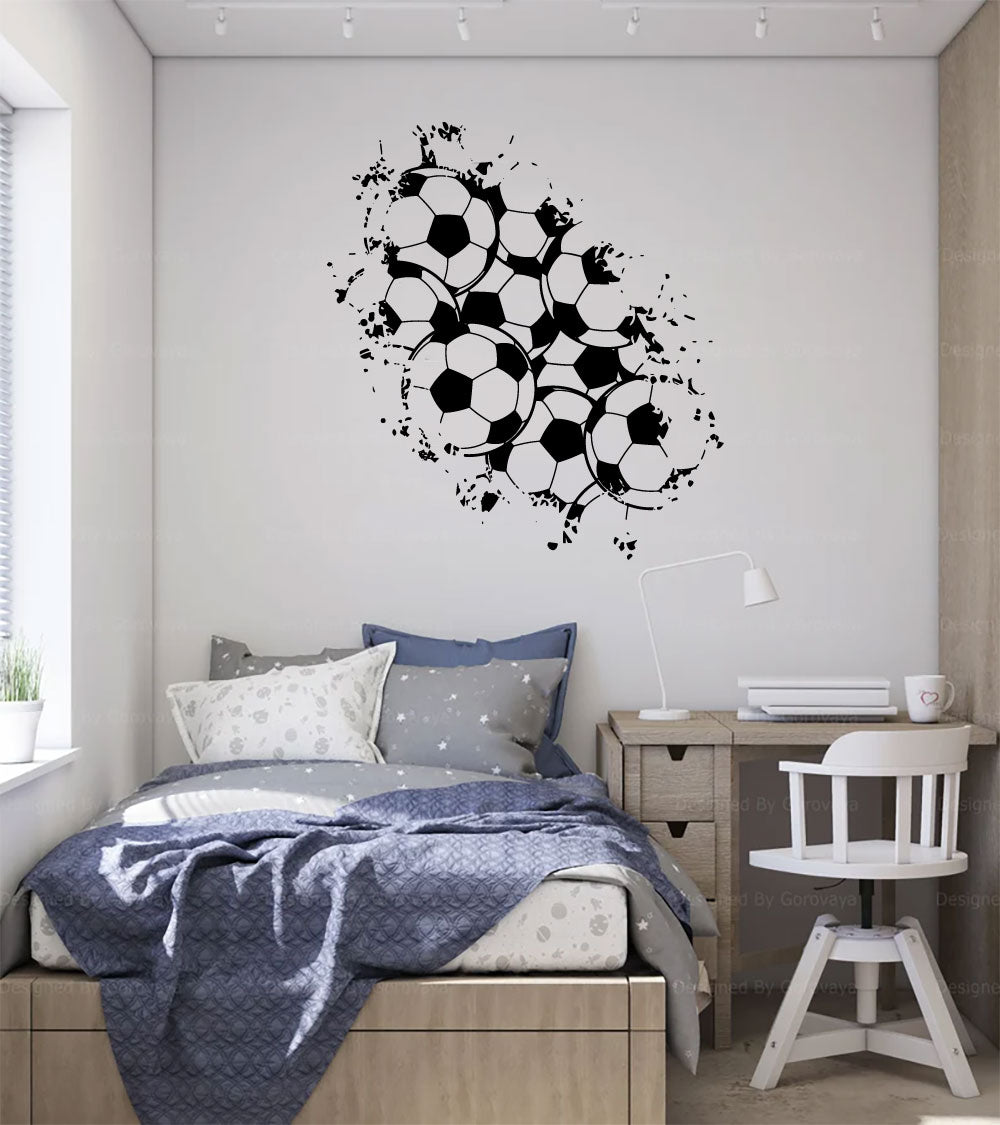 Soccer Balls Vinyl Wall Decal