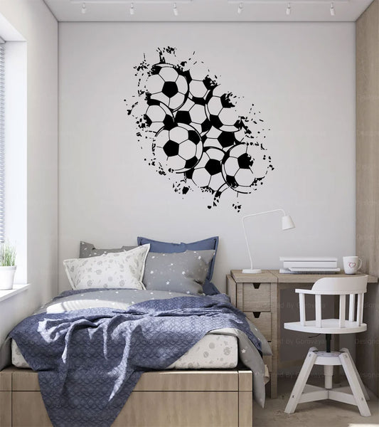 Soccer Balls Vinyl Wall Decal