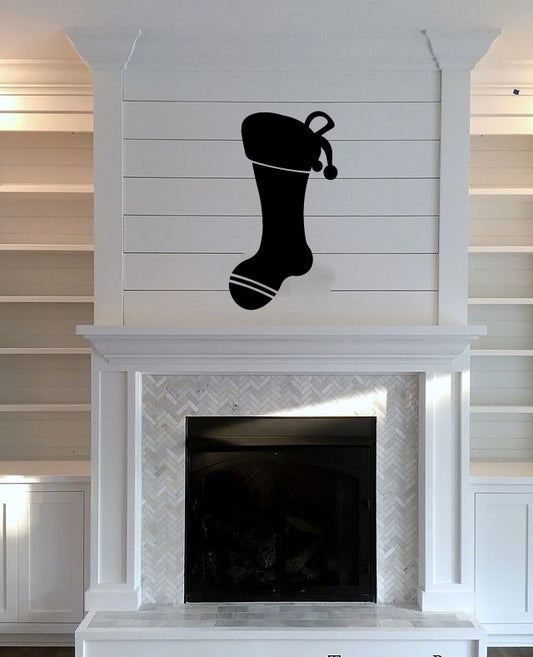 Christmas Stocking Silhouette Vinyl Wall Decal