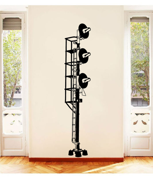 Train Signal Mast Silhouette Vinyl Wall Decal