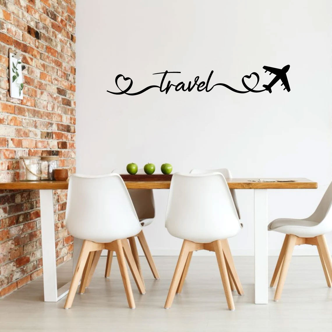 Travel Airplane Silhouette Vinyl Wall Words Decal