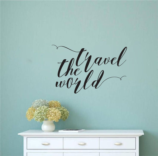 Travel The World Vinyl Wall Words Decal