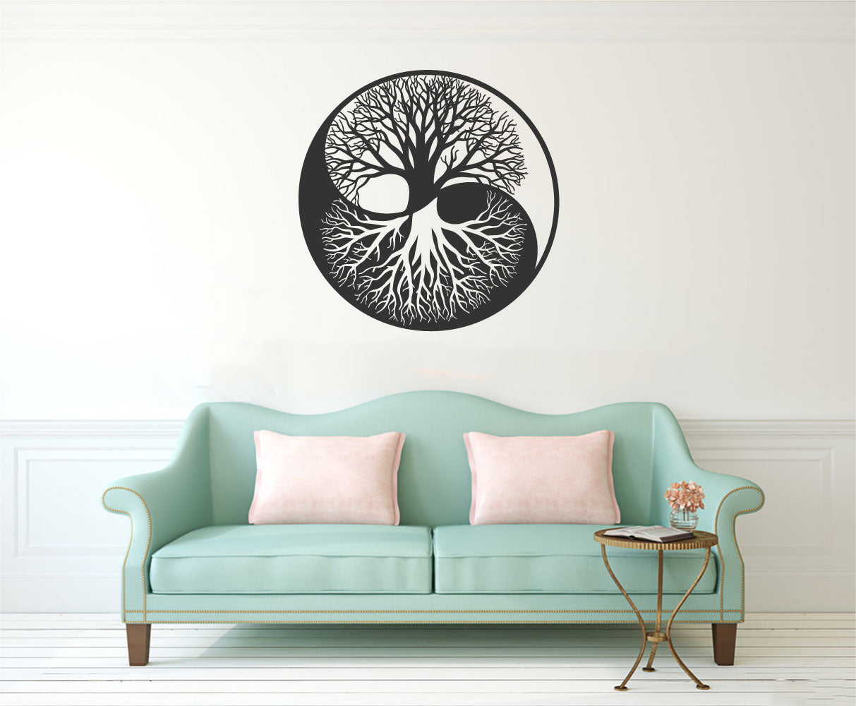 Tree of Life Yin Yang Vinyl Wall Decal