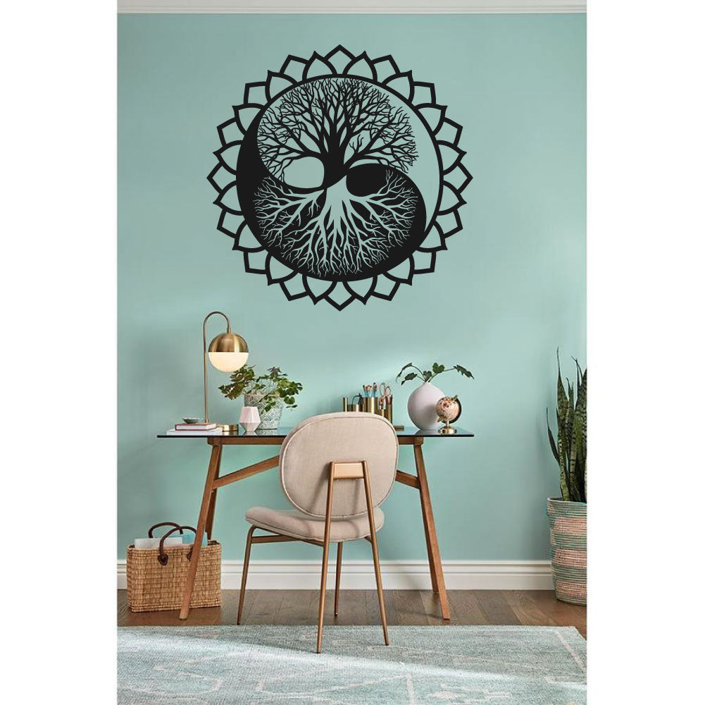 Tree of Life Yin Yang Vinyl Wall Decal