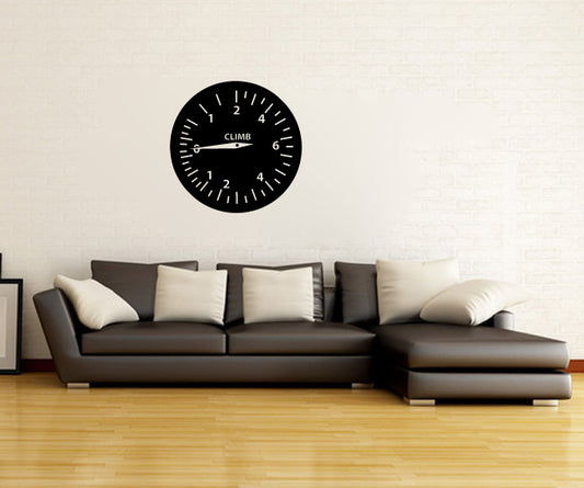 Airplane Vertical Speed Indicator Gauge Vinyl Wall Decal