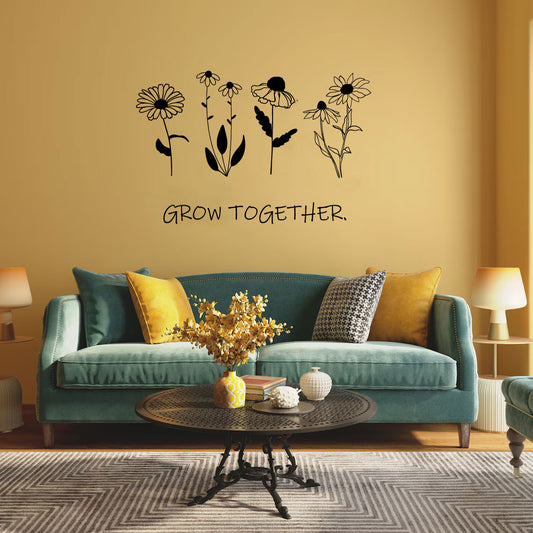 Wildflowers Grow Together Vinyl Wall Words Decal