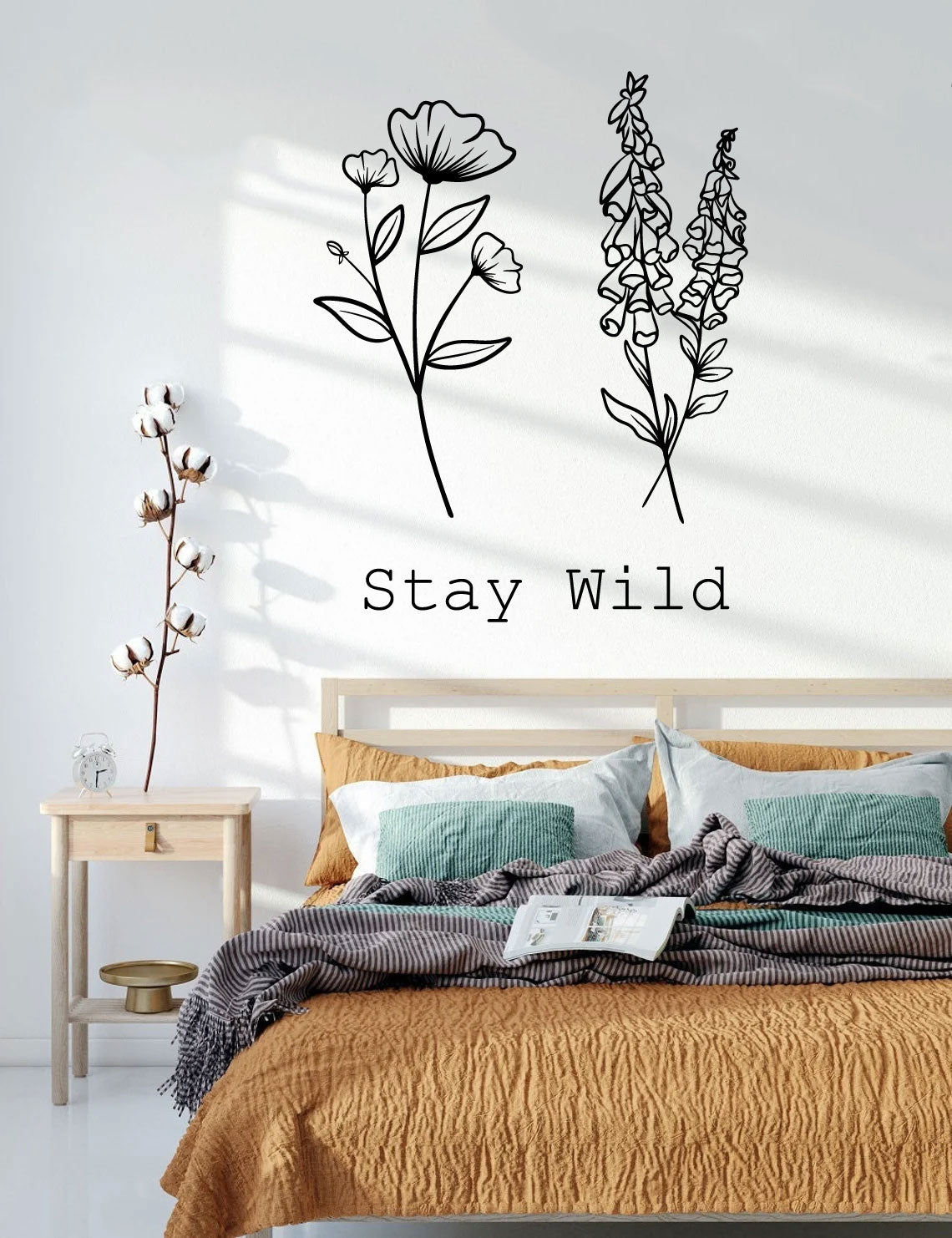 Wildflowers Stay Wild Vinyl Wall Words Decal