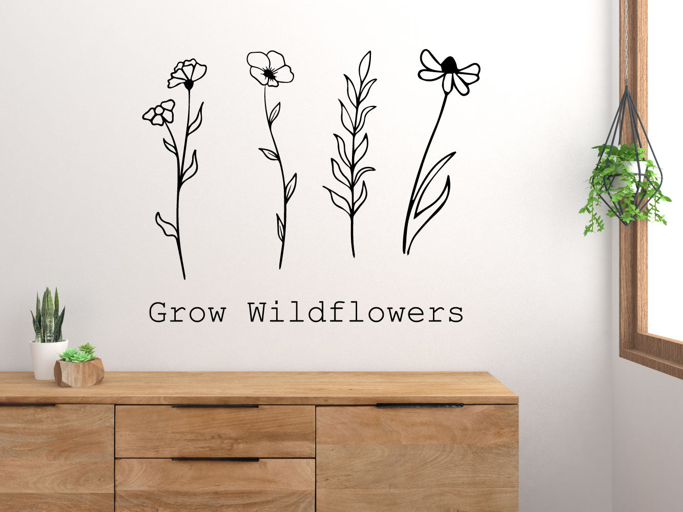 Wildflowers Vinyl Wall Words Decal