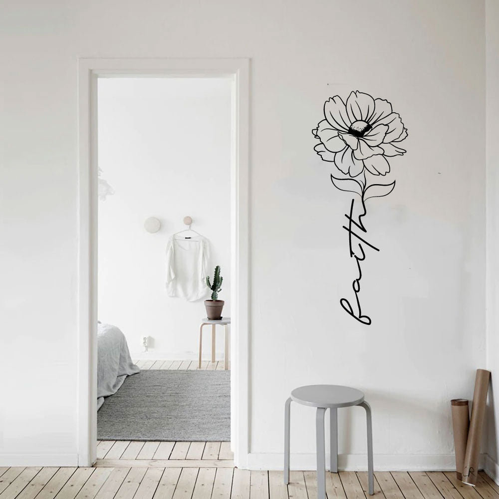 Wildflower Faith Vinyl Wall Words Decal