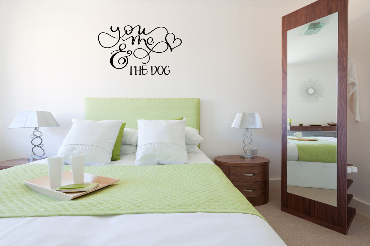 You Me and the Dog Vinyl Wall Decal - Black