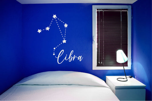 Zodiac Astrology Astronomy Constellation of Stars Libra Sign Symbol Vinyl Home Decor Wall Decal 