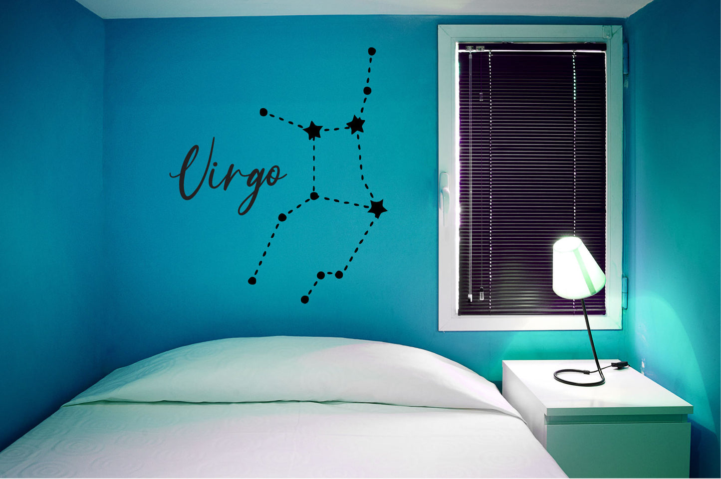 Zodiac Astrology Astronomy Constellation of Stars Virgo Sign Symbol Vinyl Home Decor Wall Decal 